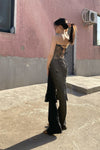 RUI hollow knitted half skirt RSS23KN13 ONYX black